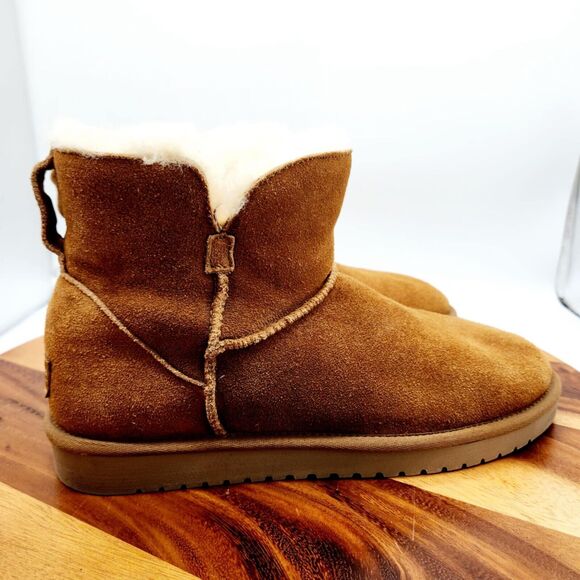 UGG Koolaburra Womens 10 Mini Ankle Boots Brown Suede Style #1015209 EUC - Picture 5 of 11